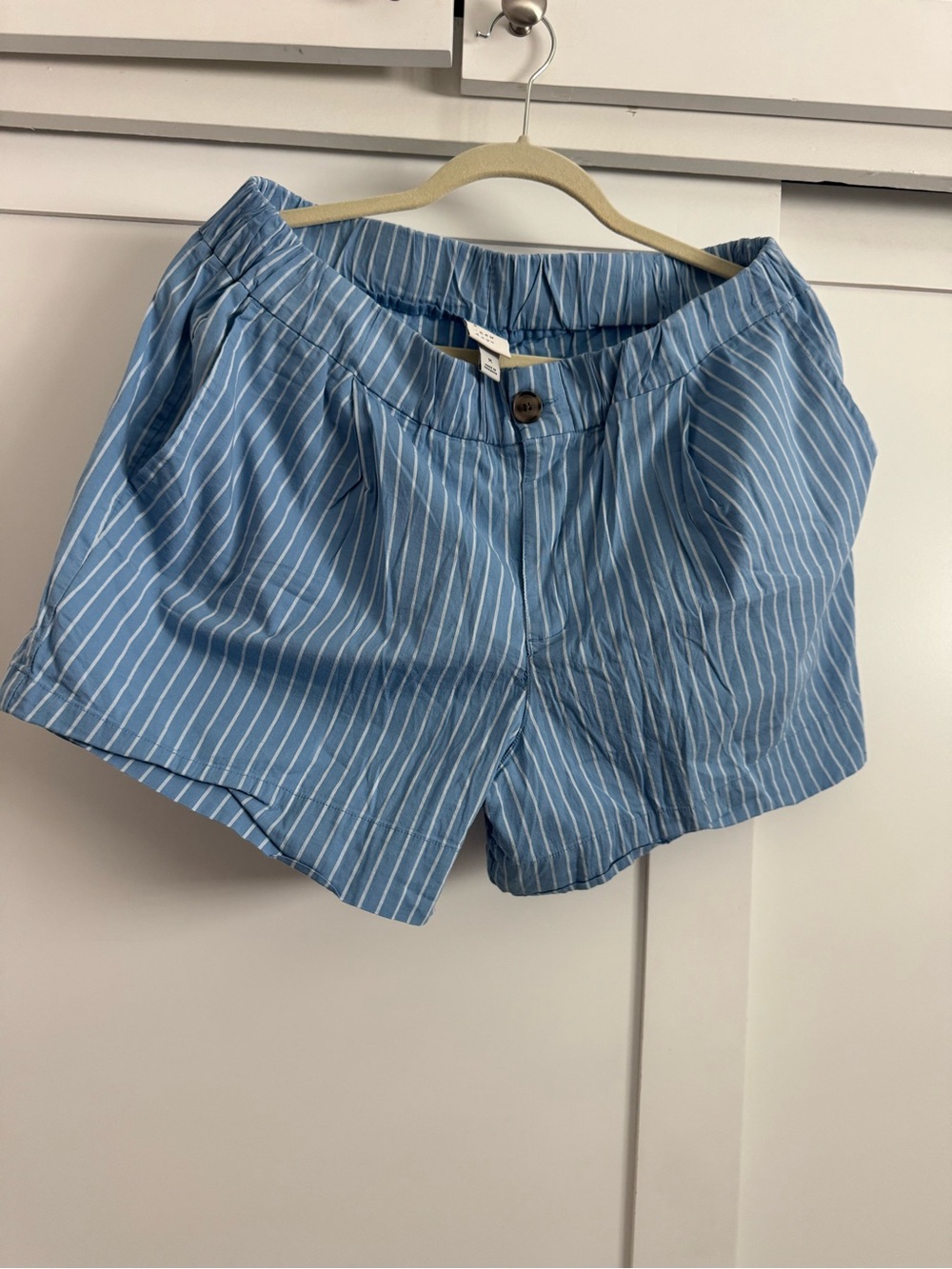A New Day Striped Blue Women's Summer Shorts